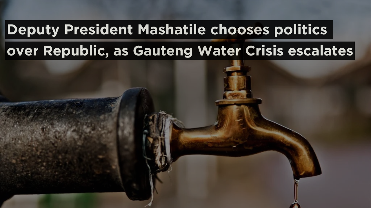 Deputy President Mashatile Chooses Politics Over Republic As Gauteng