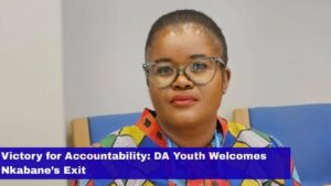 DA Youth welcomes removal of Nkabane, after DA’s relentless pressure