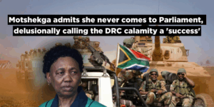 Motshekga admits she never comes to Parliament, delusionally calling the DRC calamity a &#8216;success&#8217;