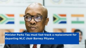 Minister Parks Tau must fast-track a replacement for departing NLC chair Barney Pityana
