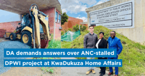 DA demands answers over stalled DPWI project at KwaDukuza Home Affairs, abandoned by previous administration