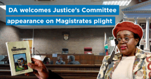 DA welcomes Justice Minister Kubayi’s Committee appearance on Magistrates plight, a victory for accountability