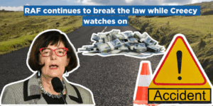 RAF continues to break the law while Creecy watches on