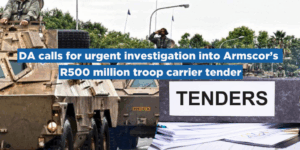 DA calls for urgent investigation into Armscor’s R500 million troop carrier tender