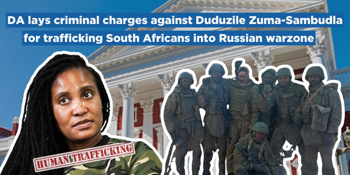 DA lays criminal charges against Duduzile Zuma-Sambudla for