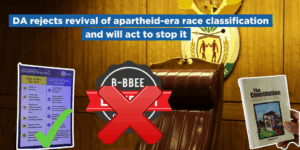DA rejects revival of apartheid-era race classification and will act to stop it