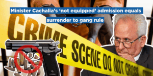Minister Cachalia’s ‘not equipped’ admission equals surrender to gang rule