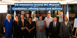 DA announces several WC Mayoral Candidates, offering hope and delivery