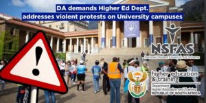 DA demands Higher Ed Dept. addresses violent protests on University campuses