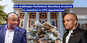 DA challenges Parliament Secretary to prove no nepotism in CFO appointment