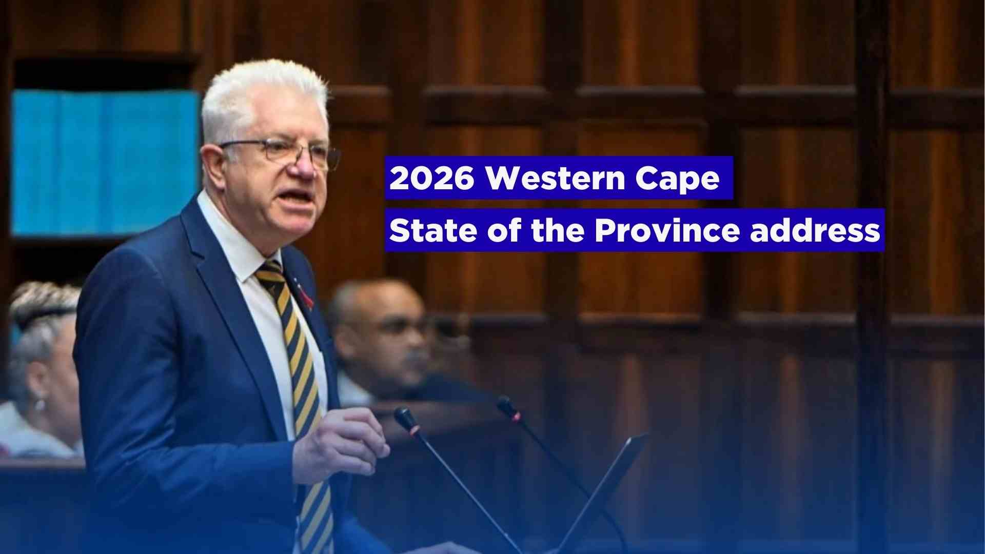 2026 Western Cape State of the Province address delivered by