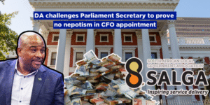 DA challenges Parliament Secretary to prove no nepotism in CFO appointment