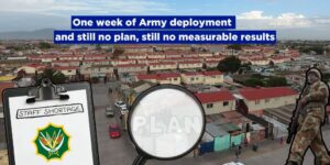 One week of Army deployment and still no plan, still no measurable results