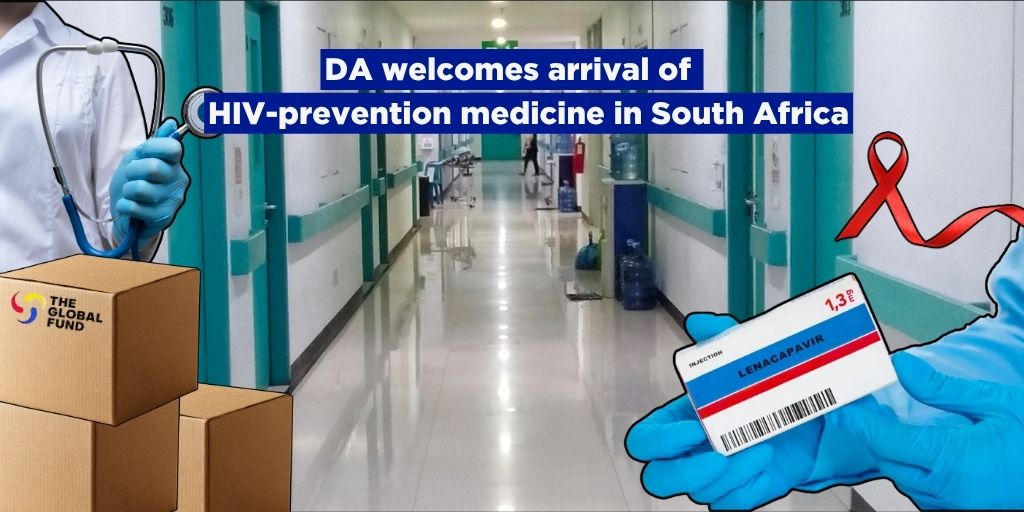 My DA: Latest News: DA welcomes arrival of HIV-prevention medicine