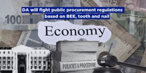 DA will fight public procurement regulations based on BEE, tooth and nail