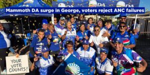 Mammoth DA surge in George, voters reject ANC failures