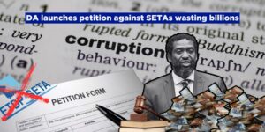 DA launches petition against SETAs wasting billions
