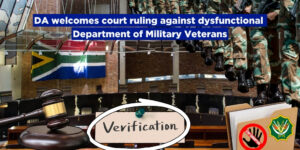 DA welcomes court ruling against dysfunctional Department of Military Veterans