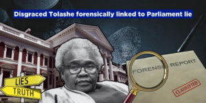 Disgraced Tolashe forensically linked to Parliament lie