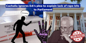 Cachalia ignores DA’s plea to explain lack of rape kits to Parliament
