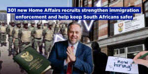 301 new Home Affairs recruits strengthen immigration enforcement and help keep South Africans safer