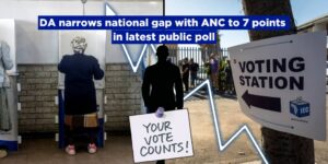 DA narrows national gap with ANC to 7 points in latest public poll
