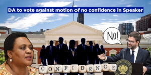 DA to vote against motion of no confidence in Speaker