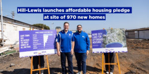 Hill-Lewis launches affordable housing pledge at site of 970 new homes