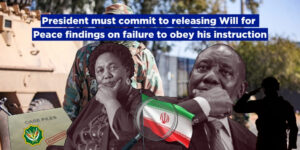 President must commit to releasing Will for Peace findings on failure to obey his instruction