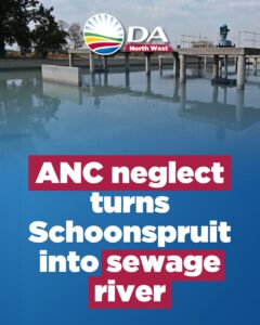 ANC neglect turns Schoonspruit into sewage river