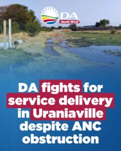 DA fights for service delivery in Uraniaville despite ANC obstruction