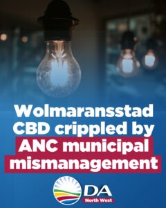 Wolmaransstad CBD crippled by ANC municipal mismanagement