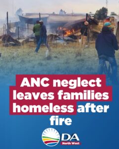 ANC neglect leaves families homeless after fire