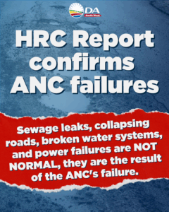 HRC Report confirms that NW municipalities have collapsed and fail to deliver services