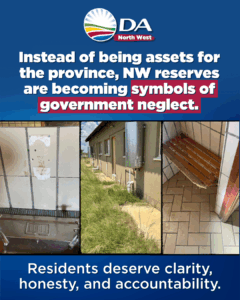 DA demands accountability as North West parks collapse under MEC’s fee hikes