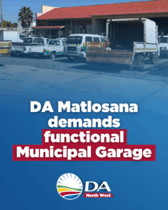 DA Matlosana demands functional Municipal Garage
