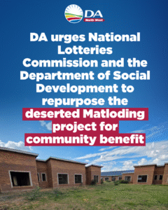 DA calls for abandoned Matloding project to be repurposed  to serve the community