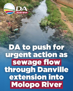 DA to push for urgent action as sewage flow through Danville extension into Molopo River