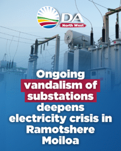 Ongoing vandalism of substations deepens electricity crisis in Ramotshere Moiloa