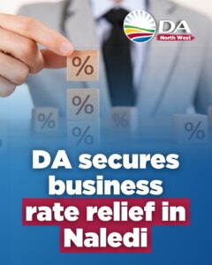 DA secures business rate relief in Naledi