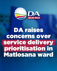 DA raises concerns over service delivery prioritisation in Matlosana By-Election ward