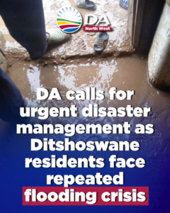 DA calls for urgent disaster management as Ditshoswane residents face repeated flooding