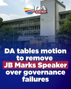 DA tables motion to remove JB Marks Speaker over governance failures