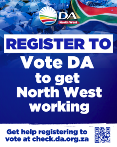 DA calls on North West voters to register and vote for change in 2026