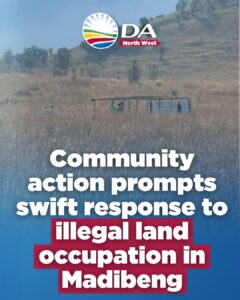 Community action prompts swift response to illegal land occupation in Madibeng