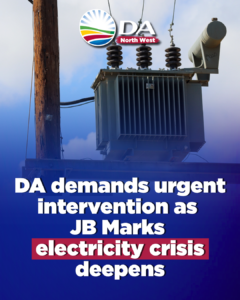 DA demands urgent intervention as JB Marks electricity crisis deepens