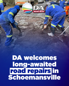 DA welcomes long-awaited road repairs in Schoemansville