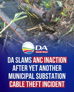 DA slams ANC inaction after yet another municipal substation cable theft incident