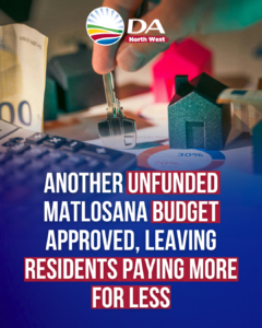 Another unfunded Matlosana budget approved, leaving residents paying more for less