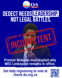 DA demands action as Lenkopane’s court defeat exposes governance failures